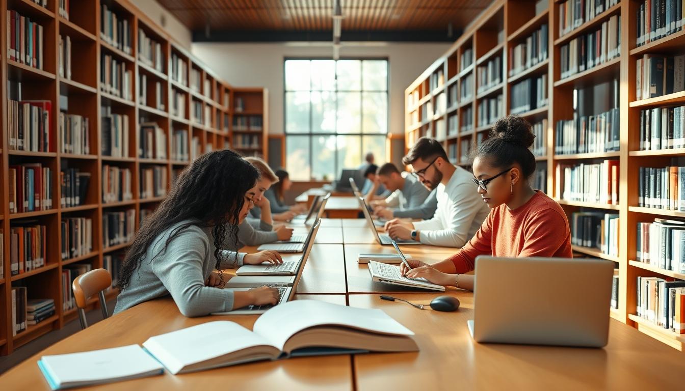 Student preparing for exams with study materials